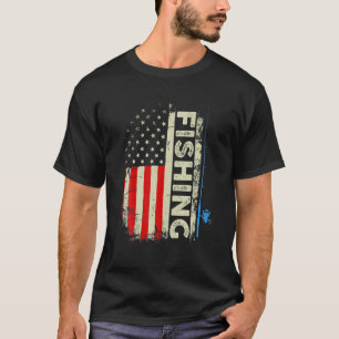 Camiseta Pesca com pavilhão americano Rod USA Hoodie Patri