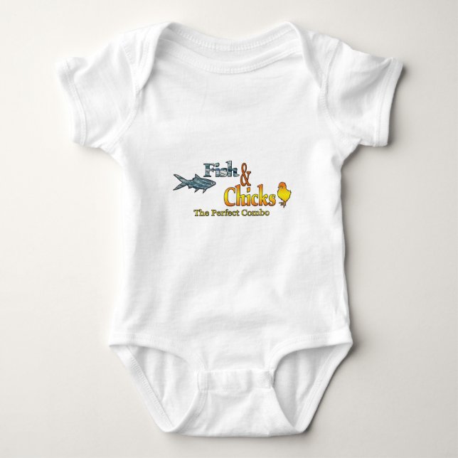Camiseta Pesca com peixe e Pintinhos (Frente)