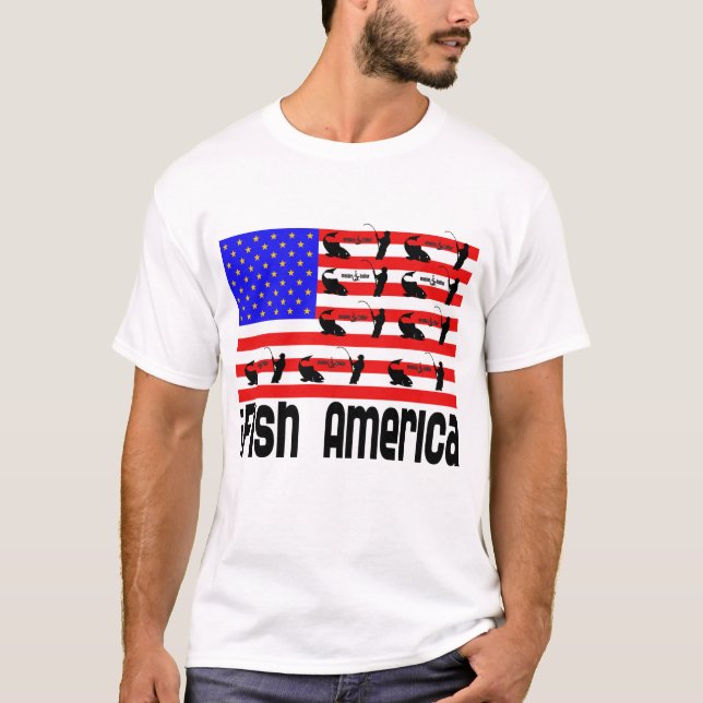 Camiseta Pesca com presentes na América do Peixe (Frente)