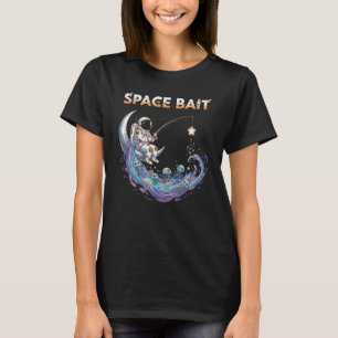 Camiseta Pesca Cósmica Astronauta Humor 'Isca Espacial'