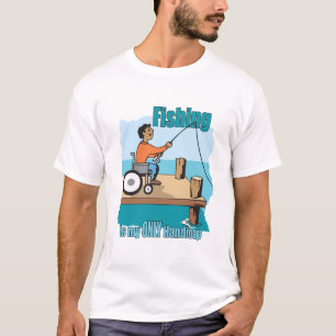Camiseta Pesca da cadeira de rodas da desvantagem