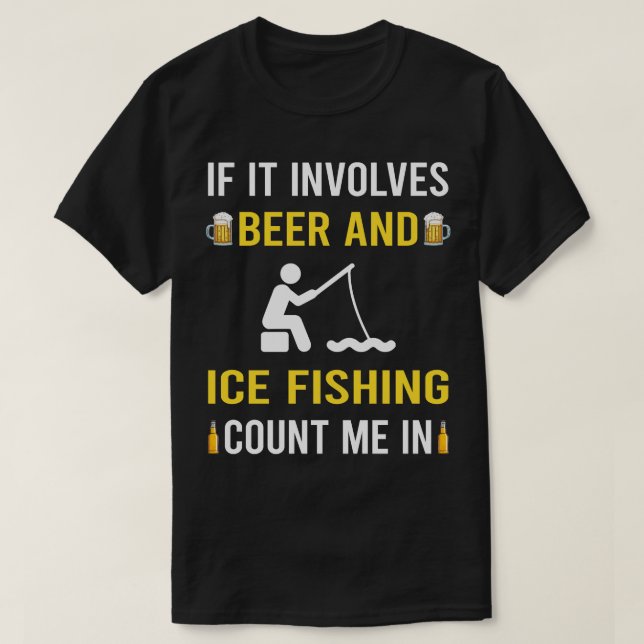 Camiseta Pesca Da Cerveja E Do Gelo (Frente do Design)