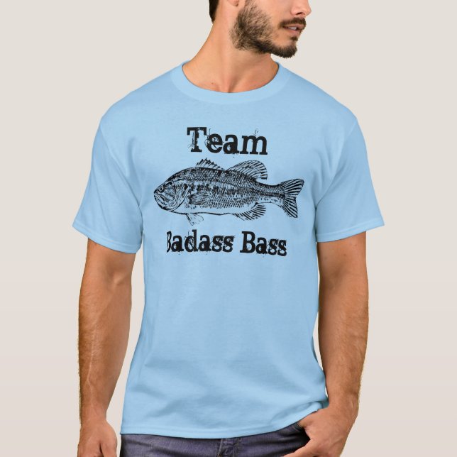Camiseta Pesca da perda de Badass da equipe (Frente)