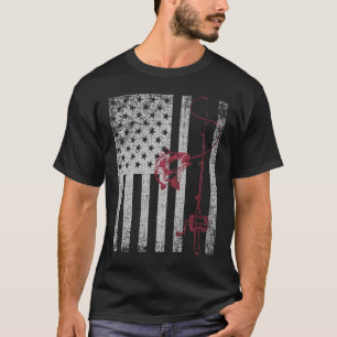 Camiseta Pesca da perda patriótica da bandeira americana