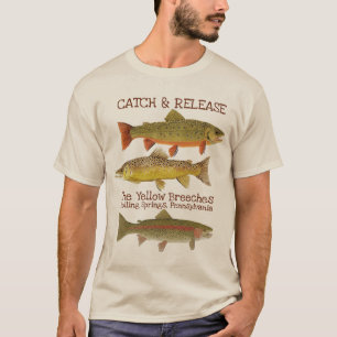 Camiseta Pesca da truta da captura & da liberação