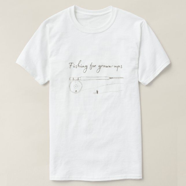 Camiseta Pesca da uva cultivada | Camisa-T de pesca minimal (Frente do Design)