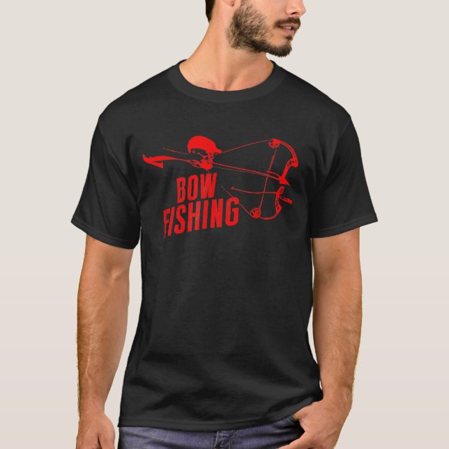 Camiseta Pesca De arcos Com Silhueta De Caçador De Pesca De (Frente)