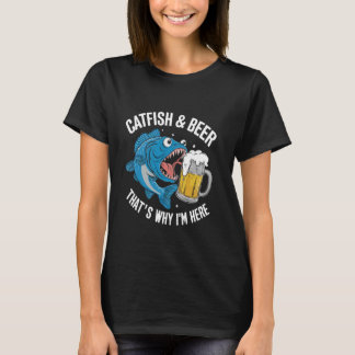 Camiseta Pesca de Bagre Bagre & Cerveja É Por Isso Que Esto