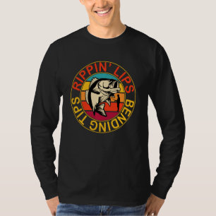 Camiseta Pesca De Baixo Para Homens Engraçados Pescar Lábio