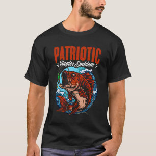 Camiseta Pesca De Bandeira Americana Em 4 De Julho
