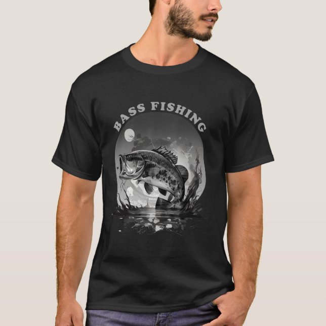 Camiseta Pesca De Bass Em Descanso De Cinzas (Frente)