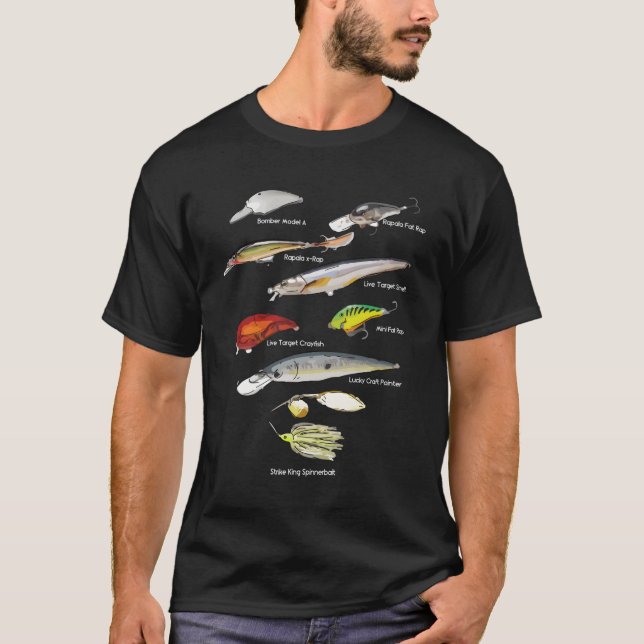 Camiseta Pesca De Bass Fish Lures (Frente)