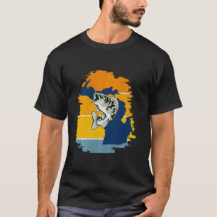 Camiseta Pesca de Bass Michigan Equipamento de Pesca para H