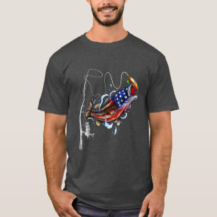 Camiseta Pesca De Bass Rod Tea Pesca Pescado Pescado Americ