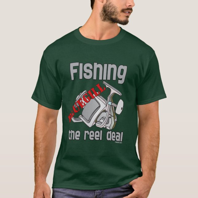 Camiseta Pesca De Bluegill A Reel Nega Pescaria Grave (Frente)