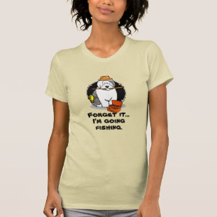 Camiseta Pesca de Cão-Ovino (Cinza 1), velho, em inglês