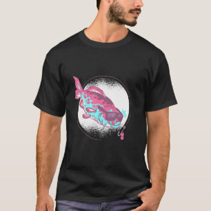 Camiseta Pesca de Carpa de Peixe Fofa