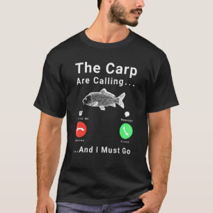 Camiseta Pesca de Carpas - As Carpas Estão Chamando E Eu Pr