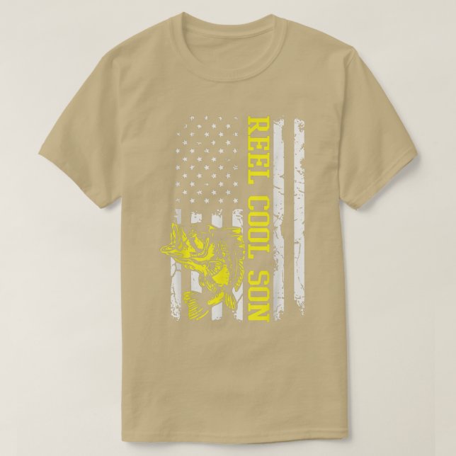 Camiseta Pesca de Dia de os pais de Mens - América de Pavil (Frente do Design)