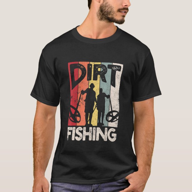 Camiseta Pesca de diafragmas - Dete de metal com detecção d (Frente)
