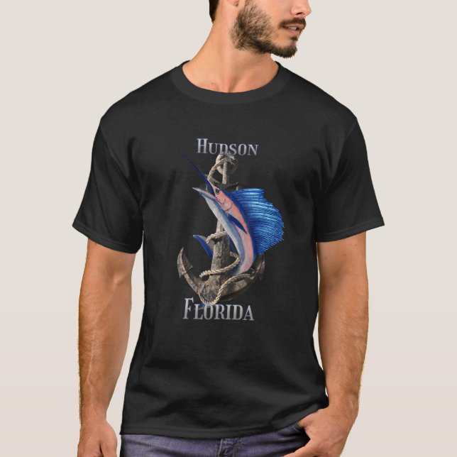 Camiseta Pesca de Espadarte Marlin, na Flórida Hudson (Frente)