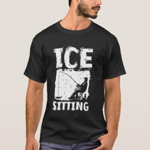Camiseta Pesca de Gelo Sentado no Gelo