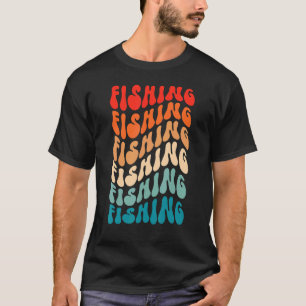 Camiseta Pesca De Groovy Para Raparigas Retro 70 Hippie Boh