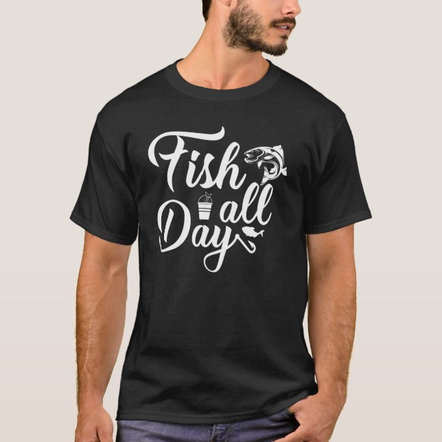 Camiseta Pesca De Hobby No Dia Todo (Frente)