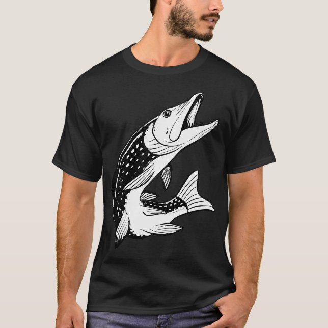 Camiseta Pesca de lúcio - Peixe lúcio (Frente)