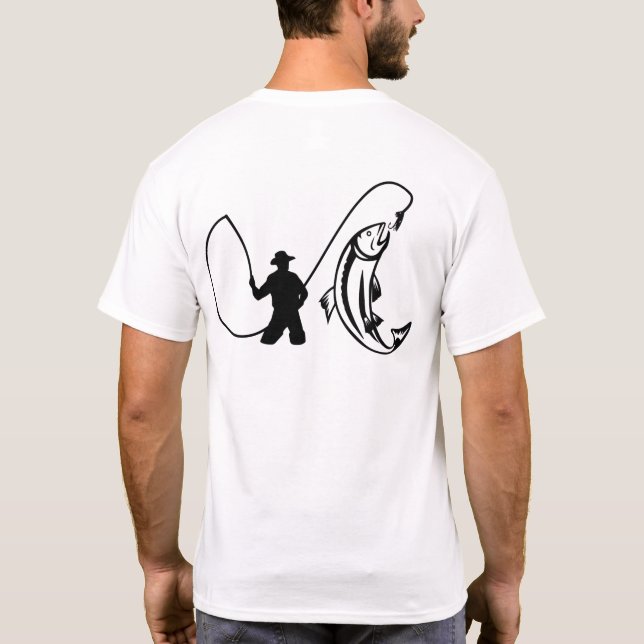 Camiseta Pesca de mosca é divertido (Verso)