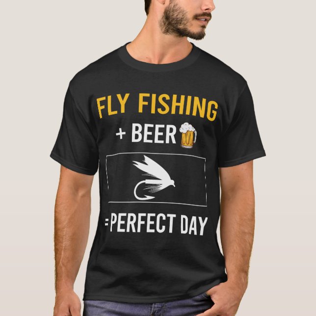 Camiseta Pesca de mosca no dia da cerveja (Frente)
