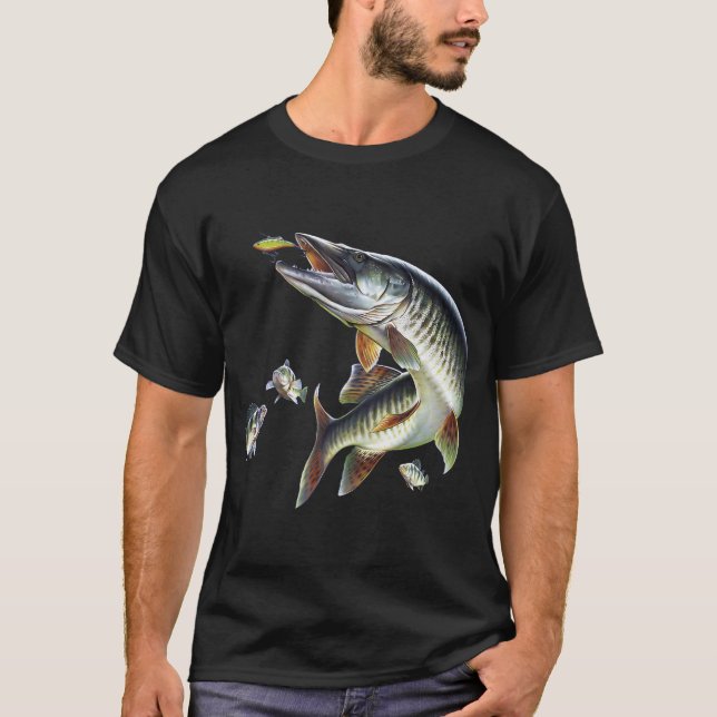 Camiseta Pesca de muskellunge (Frente)