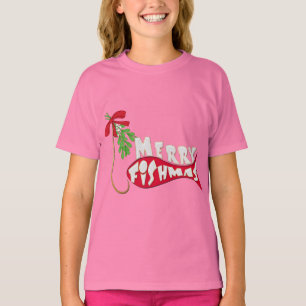 Camiseta Pesca de Natal Engraçado - Pesca Feliz