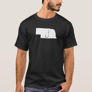 Camiseta Pesca de Nebraska Angler State Pescador Gancho de