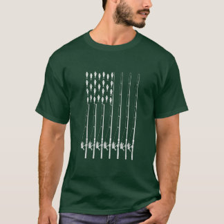Camiseta Pesca de pavilhão americano e pesca com fundição d