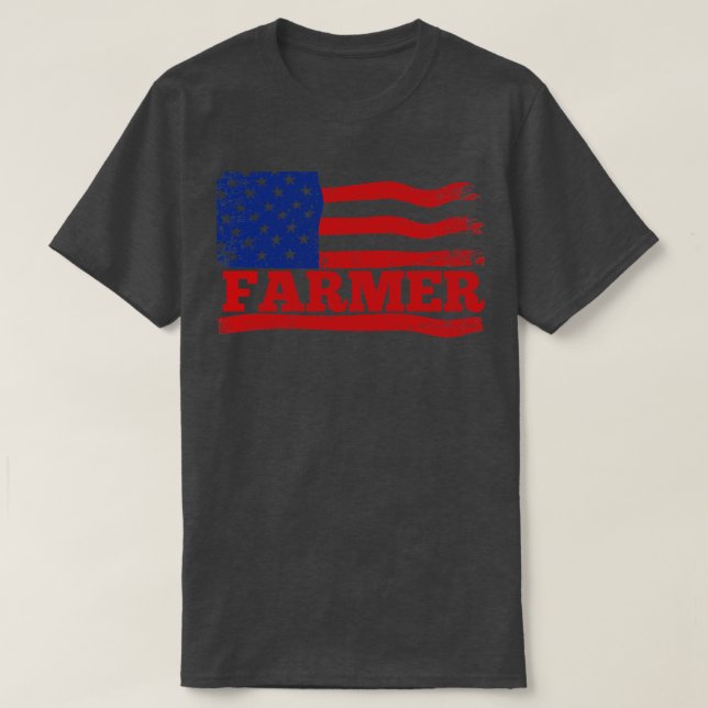 Camiseta Pesca de pavilhão norte-americano para agricultore (Frente do Design)