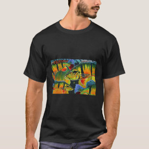 Camiseta Pesca De Peacock Com Mosca Negra