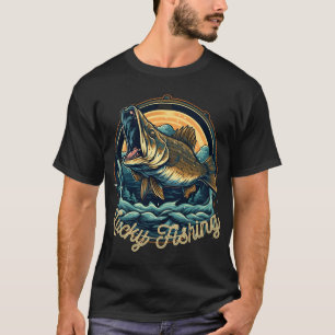 Camiseta Pesca de peixe azul pesca sortuda