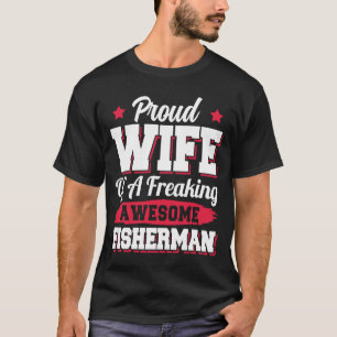 Camiseta Pesca de peixe-ladrão Esposa de pescador