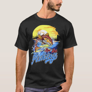 CAMISETA PESCA DE PEIXE VERMELHO