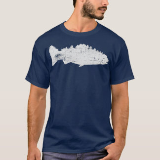 Camiseta Pesca de Peixes e Florestas para Peixes Masculinos