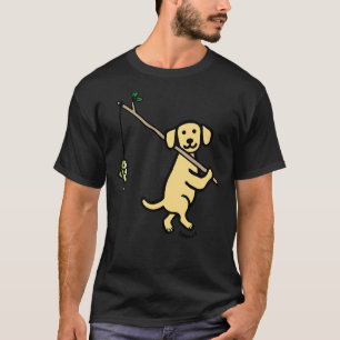 Camiseta Pesca de Retriever de Labrador Amarelo