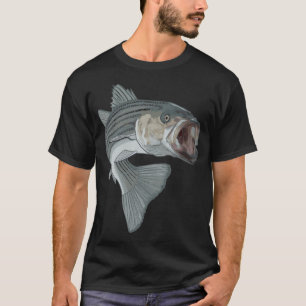 Camiseta pesca de robalo listrado