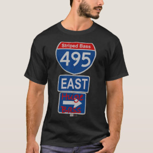 Camiseta pesca de robalo listrado Long Island expressway 49