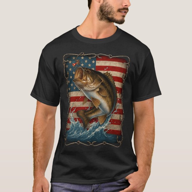 Camiseta Pesca de Robalo Patriótica (Frente)