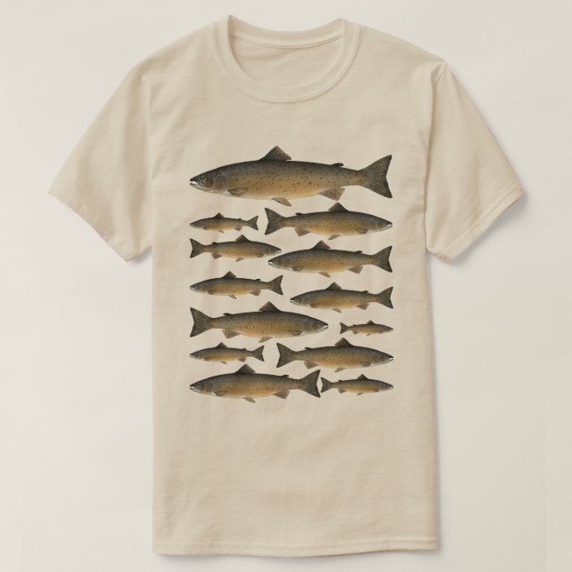 Camiseta Pesca de Salmão (Frente do Design)