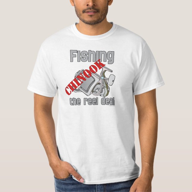 Camiseta Pesca De Salmão Chinook Pesca De Reel Deal (Frente)