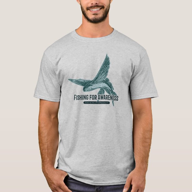 Camiseta Pesca De Sensibilização Para A Pesca. Futuro mais  (Frente)
