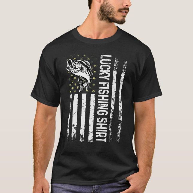 Camiseta Pesca De Sorte Para A Pesca De Tea (Frente)