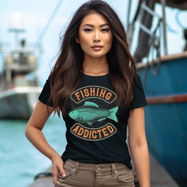 Camiseta Pesca de T-Shirt Viciado (Criador carregado)